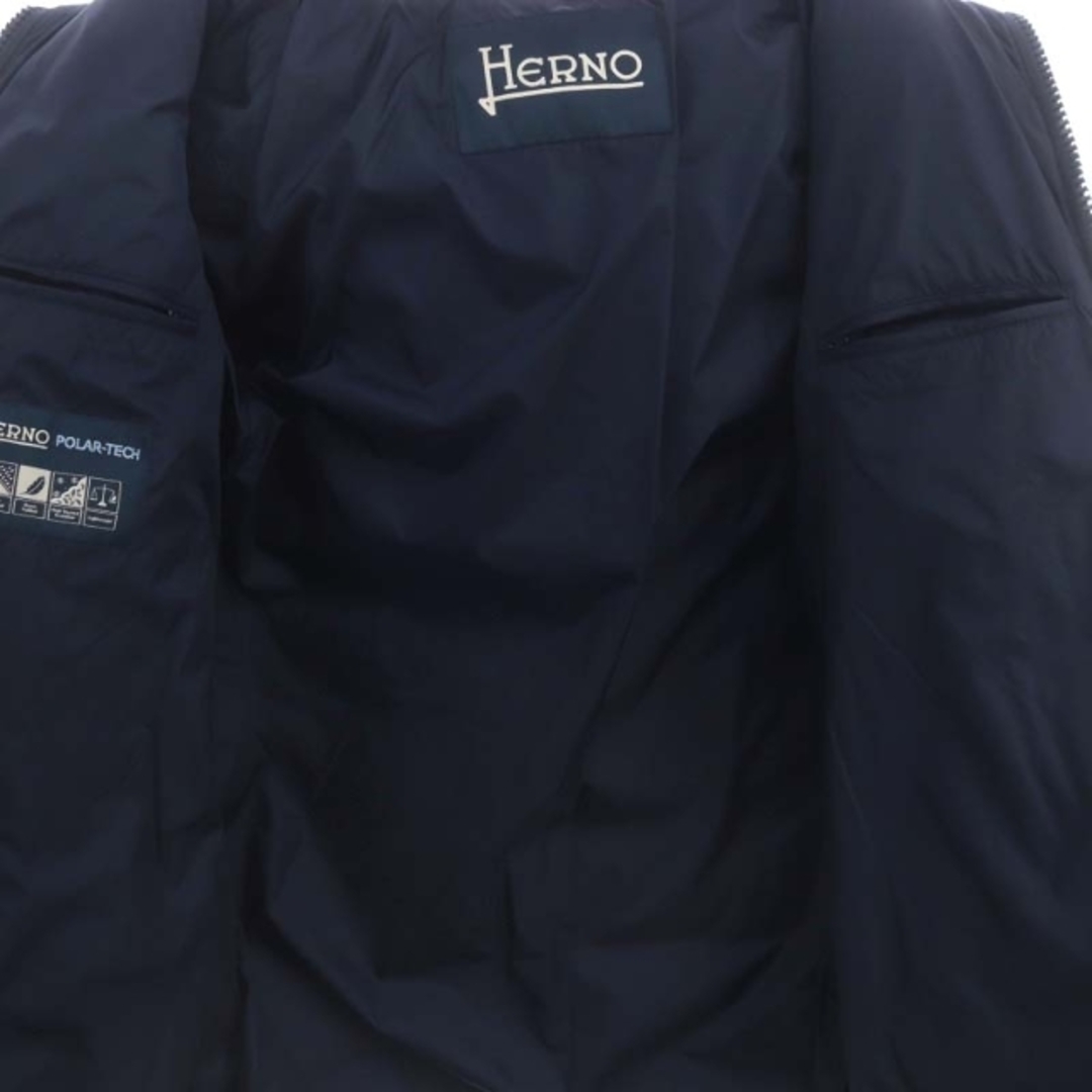 HERNO(ヘルノ)のヘルノ POLAR-TECH 切替 フーデッド ダウンジャケット 44 紺 メンズのジャケット/アウター(ダウンジャケット)の商品写真