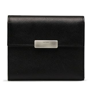 プラダ(PRADA)の美品 プラダ サフィアーノ 二つ折り財布 レザー レディース PRADA 【228-35779】(財布)