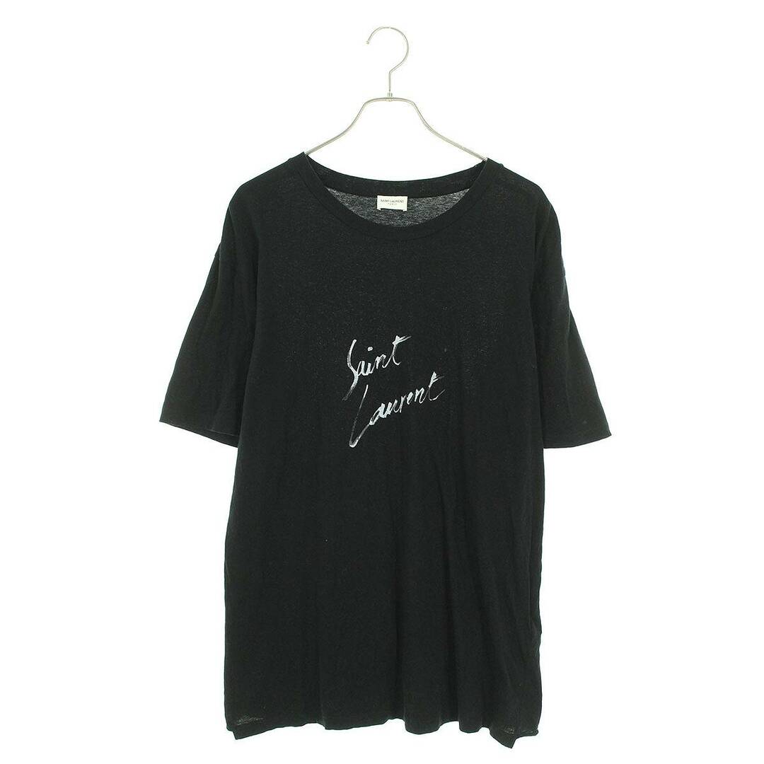 サンローランパリ  480406 YB1GN シグネチャーロゴプリントTシャツ メンズ STシャツ/カットソー(半袖/袖なし)