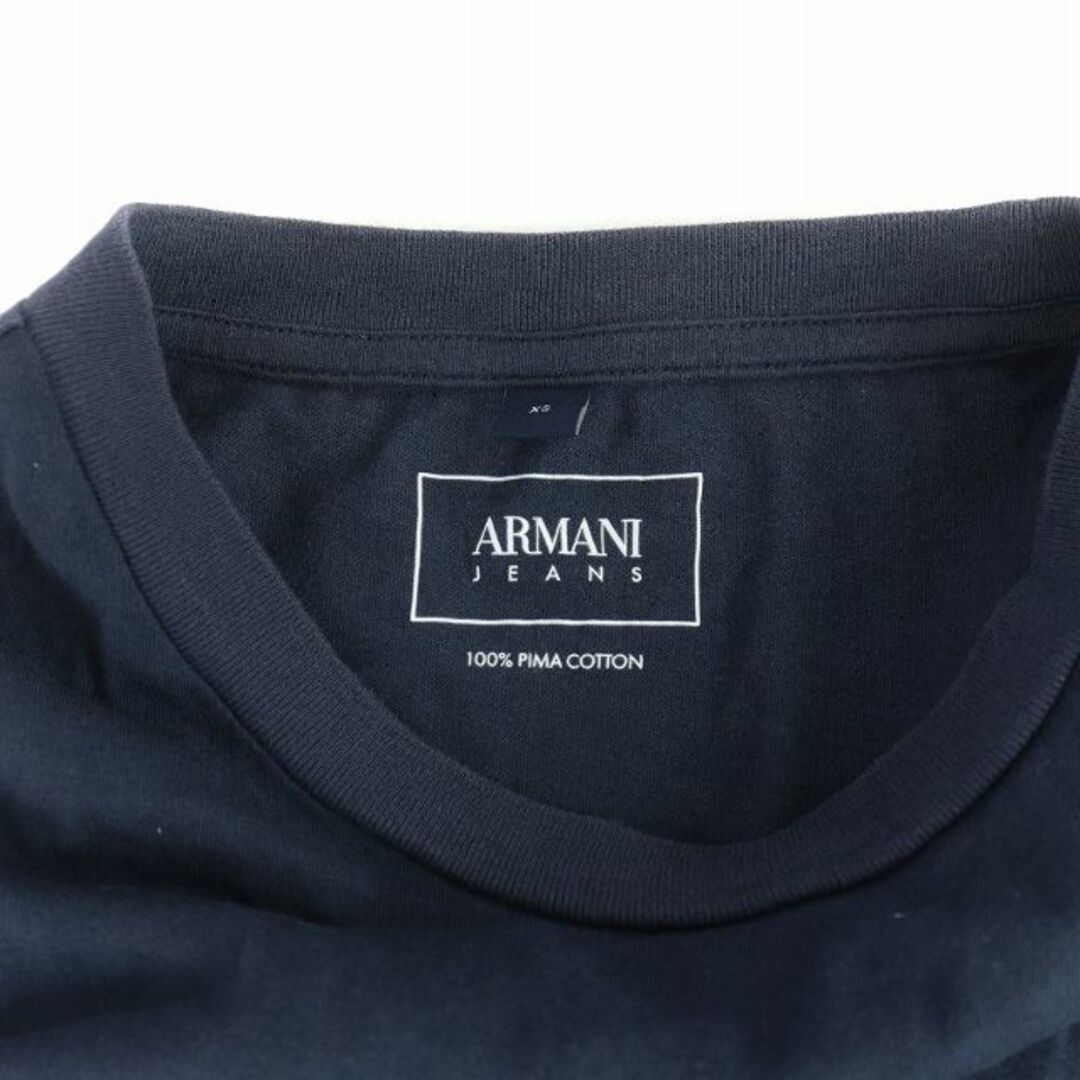 ARMANI JEANS(アルマーニジーンズ)のARMANI JEANS Tシャツ クルーネック 半袖 ロゴ XS 紺 メンズのトップス(Tシャツ/カットソー(半袖/袖なし))の商品写真