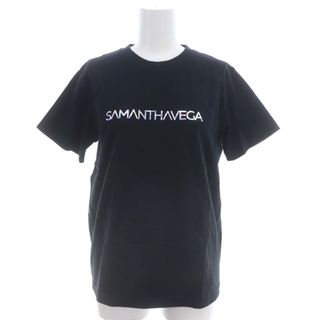 サマンサベガ(Samantha Vega)のサマンサベガ ロゴテープ 半袖カットソー Tシャツ S 黒 ブラック(Tシャツ(半袖/袖なし))