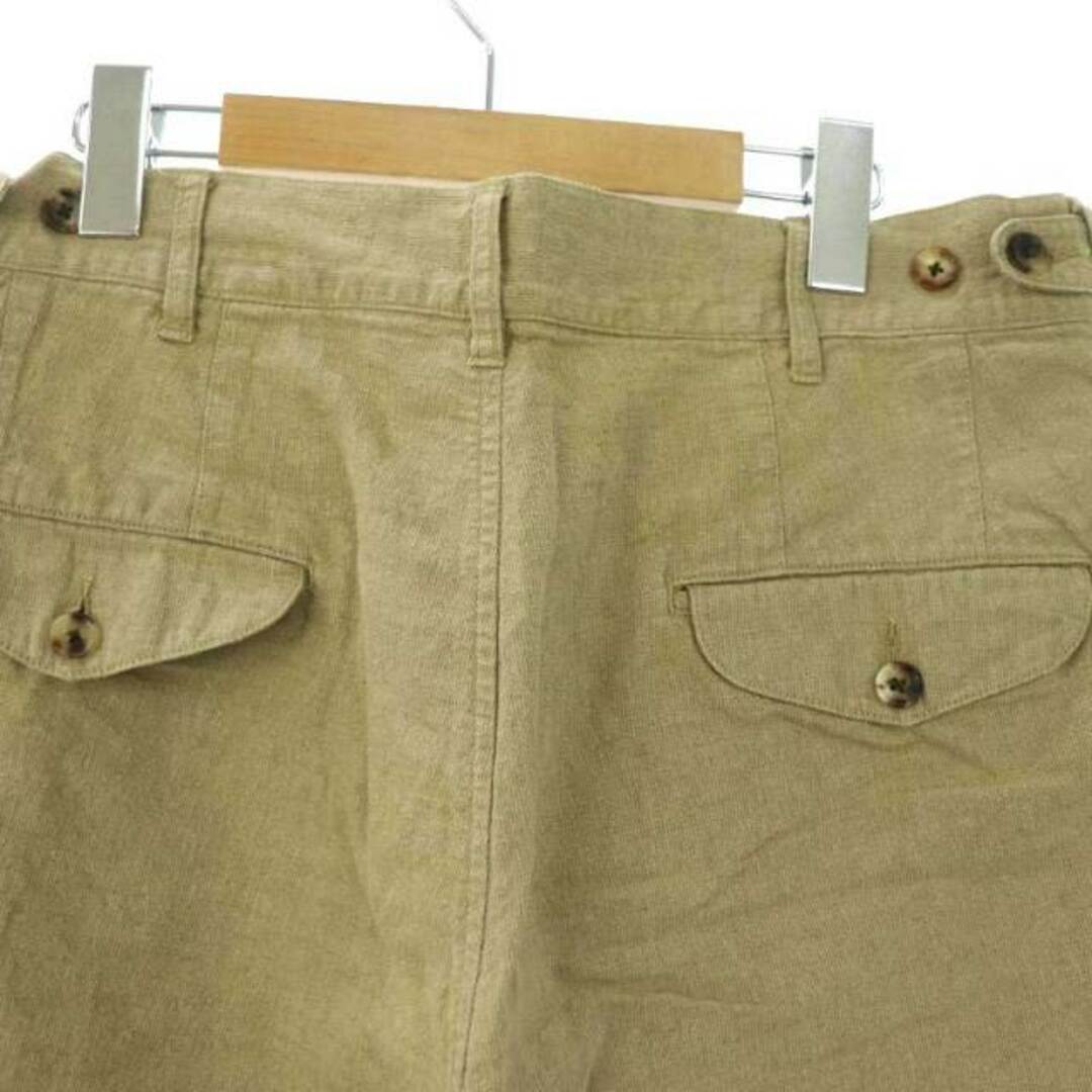 PHIGVEL(フィグベル)のフィグベル ハーフパンツ ショートパンツ ボタンフライ コットン リネン混 2 メンズのパンツ(ショートパンツ)の商品写真