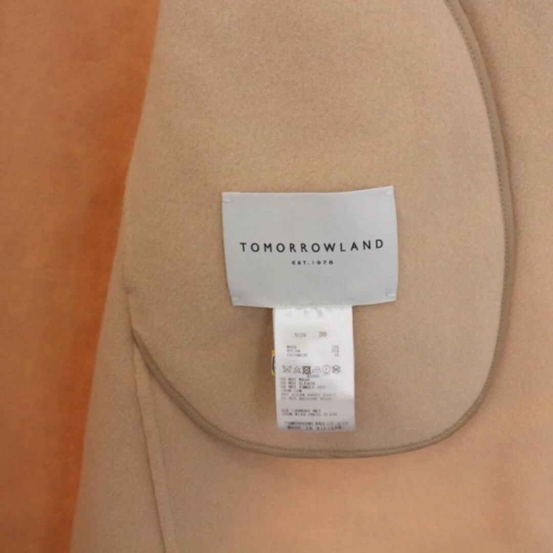 TOMORROWLAND(トゥモローランド)のトゥモローランド 20SS ライトリバーメルトン ノーカラーコート カシミヤ混 レディースのジャケット/アウター(その他)の商品写真