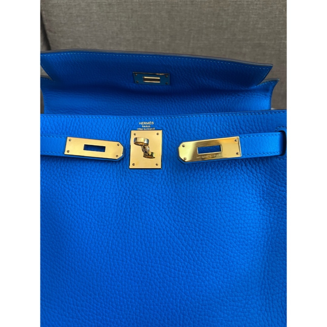 Hermes(エルメス)の鑑定済HERMESエルメスケリー28 ブルー レディースのバッグ(ハンドバッグ)の商品写真