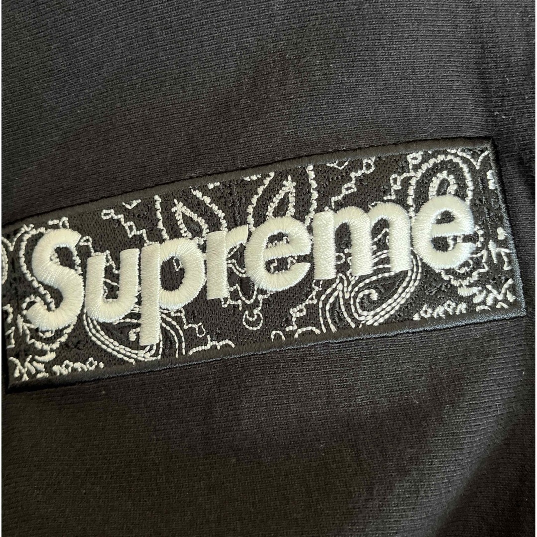 最安値 希少正規品Supreme バンダナボックスロゴフーディーS黒 最安値 希少正規品Supreme バンダナボックスロゴフーディーS黒