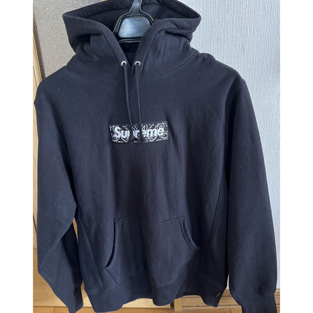 最安値 希少正規品Supreme バンダナボックスロゴフーディーS黒 最安値 希少正規品Supreme バンダナボックスロゴフーディーS黒