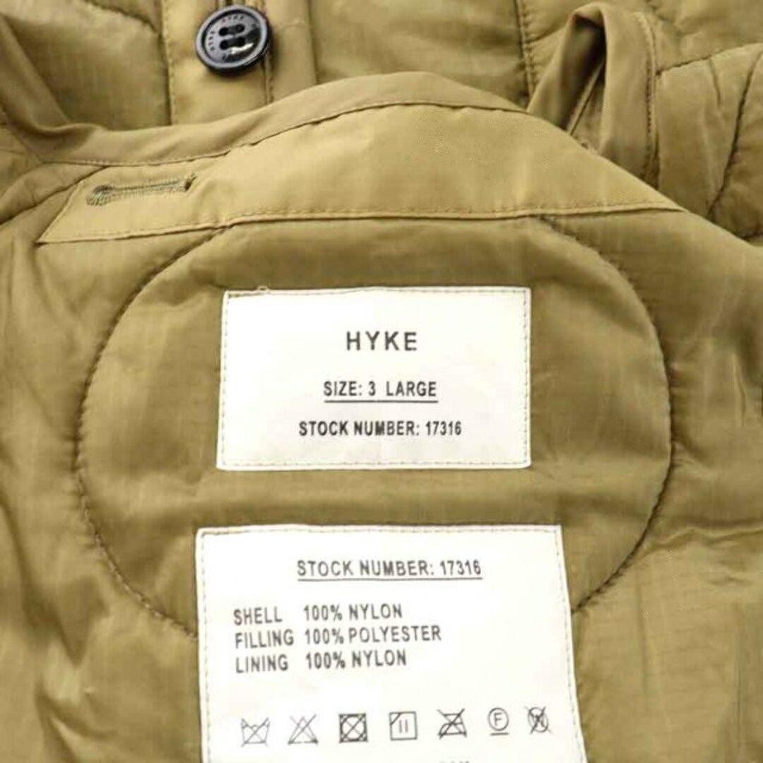 HYKE(ハイク)のハイク QUILTED LINER キルティングコート 3 L ベージュ レディースのジャケット/アウター(その他)の商品写真