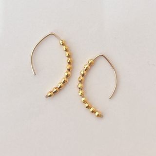 エテ(ete)のK14Gold filled ゴールドミラーバナナフックピアス（S）(ピアス)