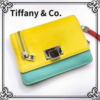 ティファニー　Tiffany 折り財布　ミニショルダー　イエロー