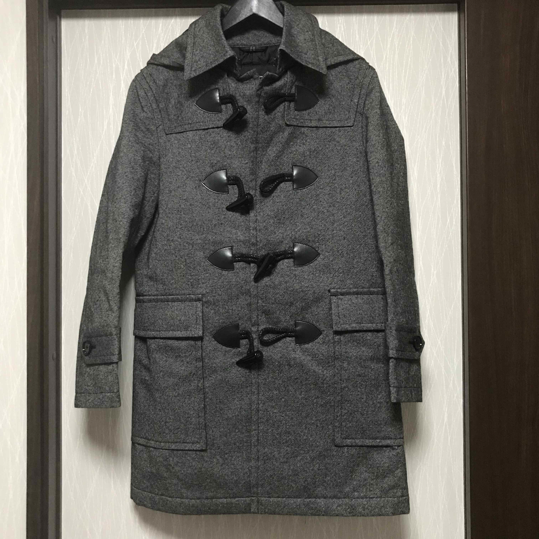 BURBERRY BLACK LABEL(バーバリーブラックレーベル)の美品　バーバリーブラックレーベル ダッフルコート　S 正規品　ロゴ入り メンズのジャケット/アウター(ダッフルコート)の商品写真