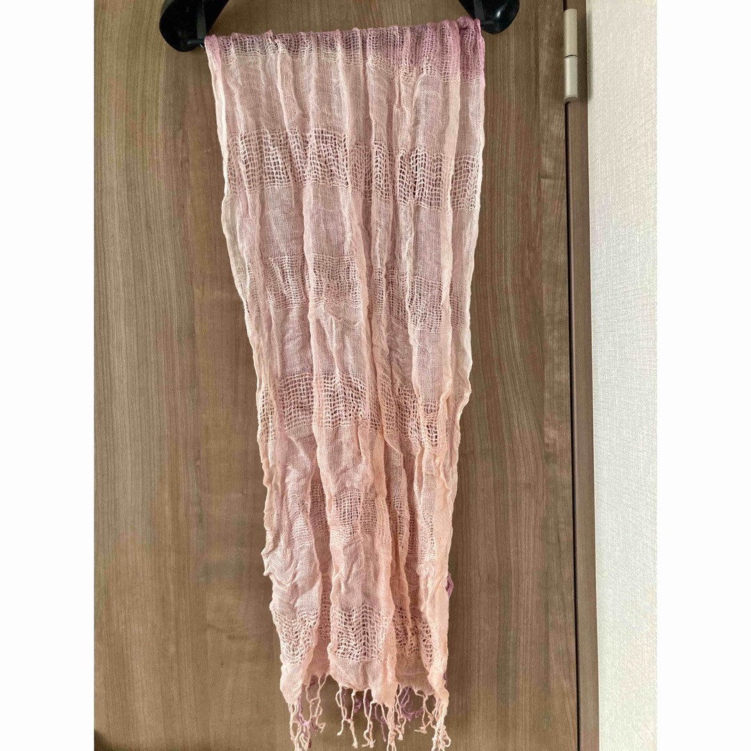 ストール　ピンク　パープル　春色 レディースのファッション小物(ストール/パシュミナ)の商品写真