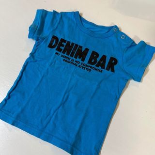 ベベ(BeBe)のベベ　DENIM BAR デニムバル　Tシャツ 青　ブルー　90センチ(Tシャツ/カットソー)