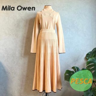 Mila Owen - 新品タグ付 ローウエストギャザードッキングワンピース 白 ...