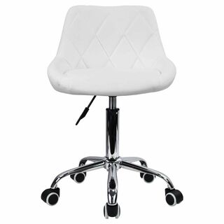 【色: ホワイト】KKTONER 昇降回転椅子 オフィスチェア デスクチェア 作(オフィスチェア)