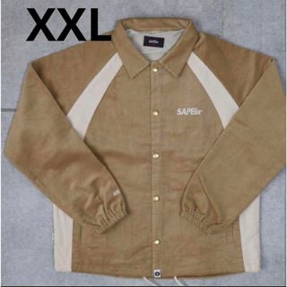 【A0023-485】■ CORDUROY JACKET■ベージュ XXL(その他)