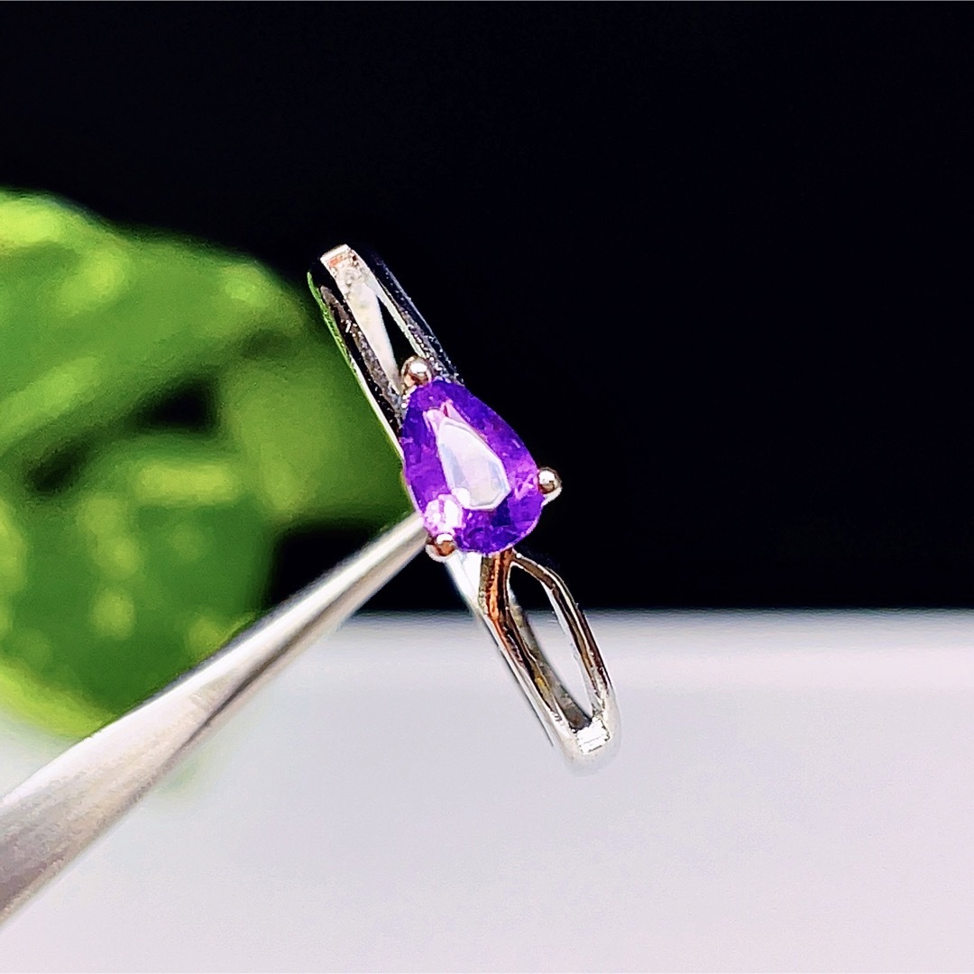 【高品質】 アメジスト　紫水晶　　リング　指輪　天然石　27 レディースのアクセサリー(リング(指輪))の商品写真