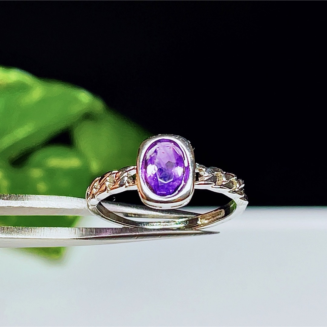 【高品質】 アメジスト　紫水晶　　リング　指輪　天然石　26 レディースのアクセサリー(リング(指輪))の商品写真