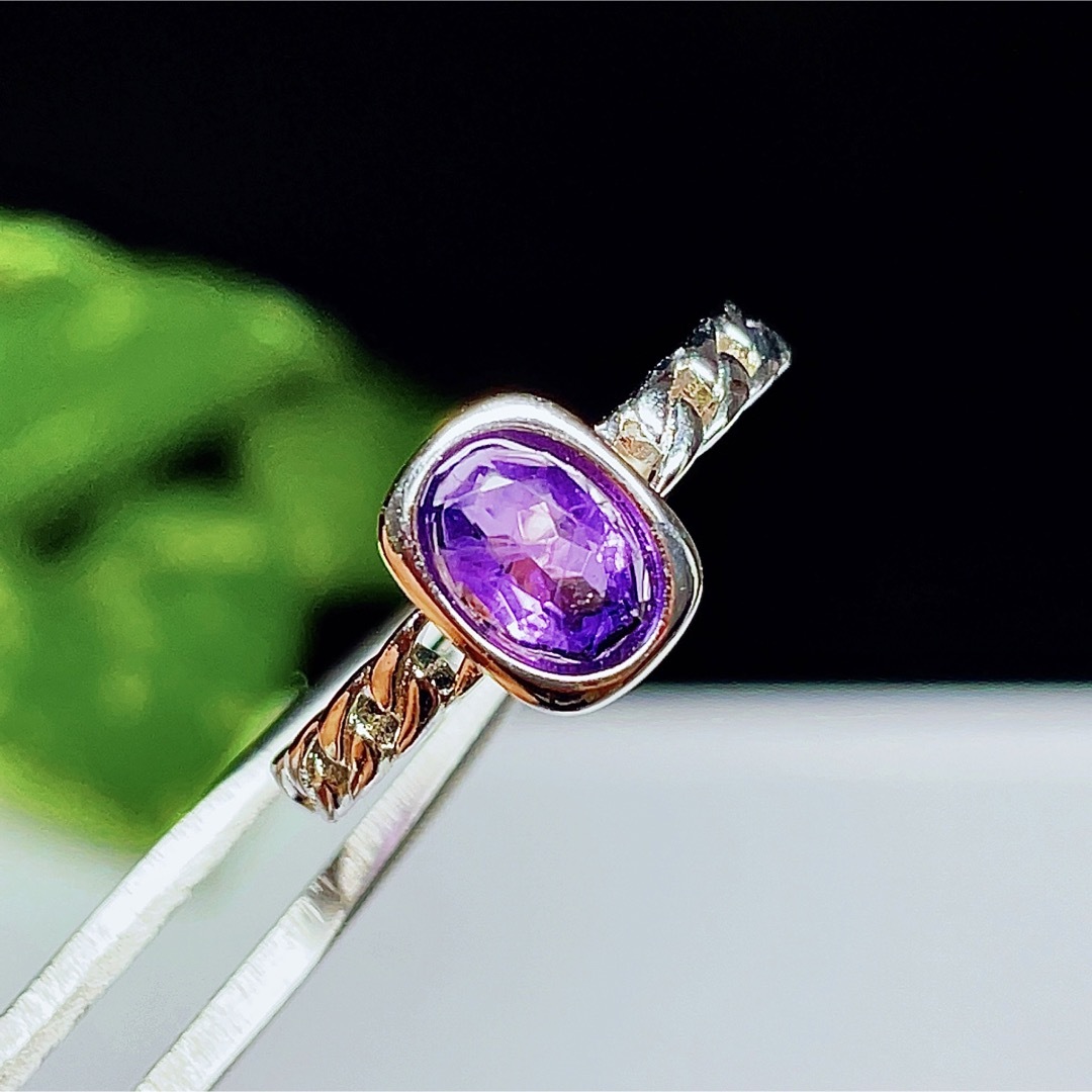 【高品質】 アメジスト　紫水晶　　リング　指輪　天然石　26 レディースのアクセサリー(リング(指輪))の商品写真