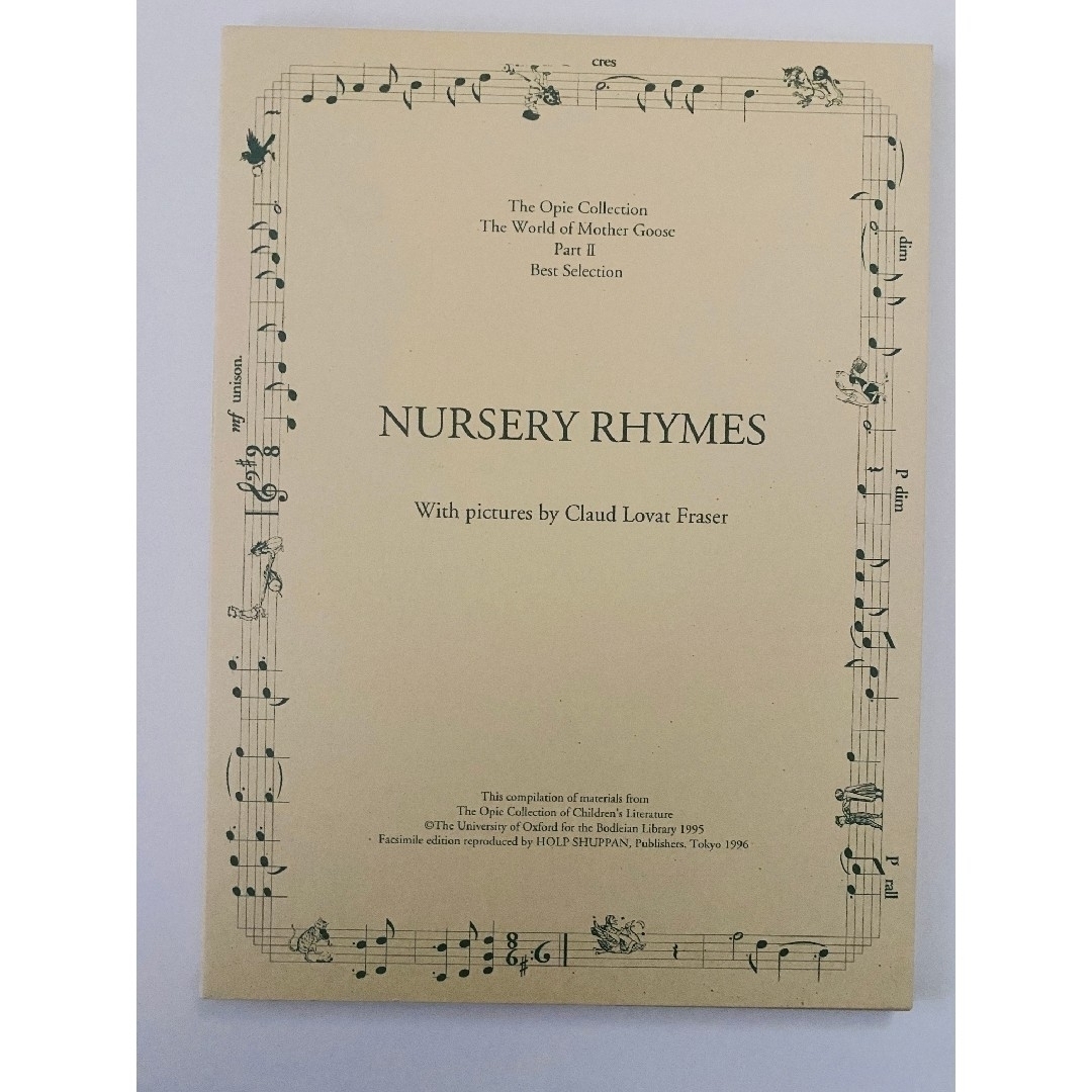 NURSERY RHYMES フレーザーのわらべうた  オーピーコレクション エンタメ/ホビーの本(洋書)の商品写真