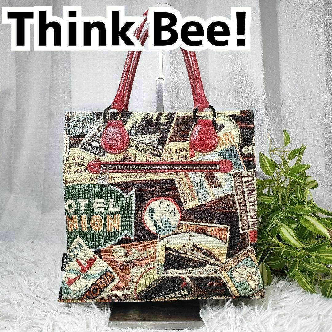 Think Bee!(シンクビー)のシンクビー！ ハンドバッグ thinkbee！バッグ レザー 革 総柄 アメリカ レディースのバッグ(ハンドバッグ)の商品写真