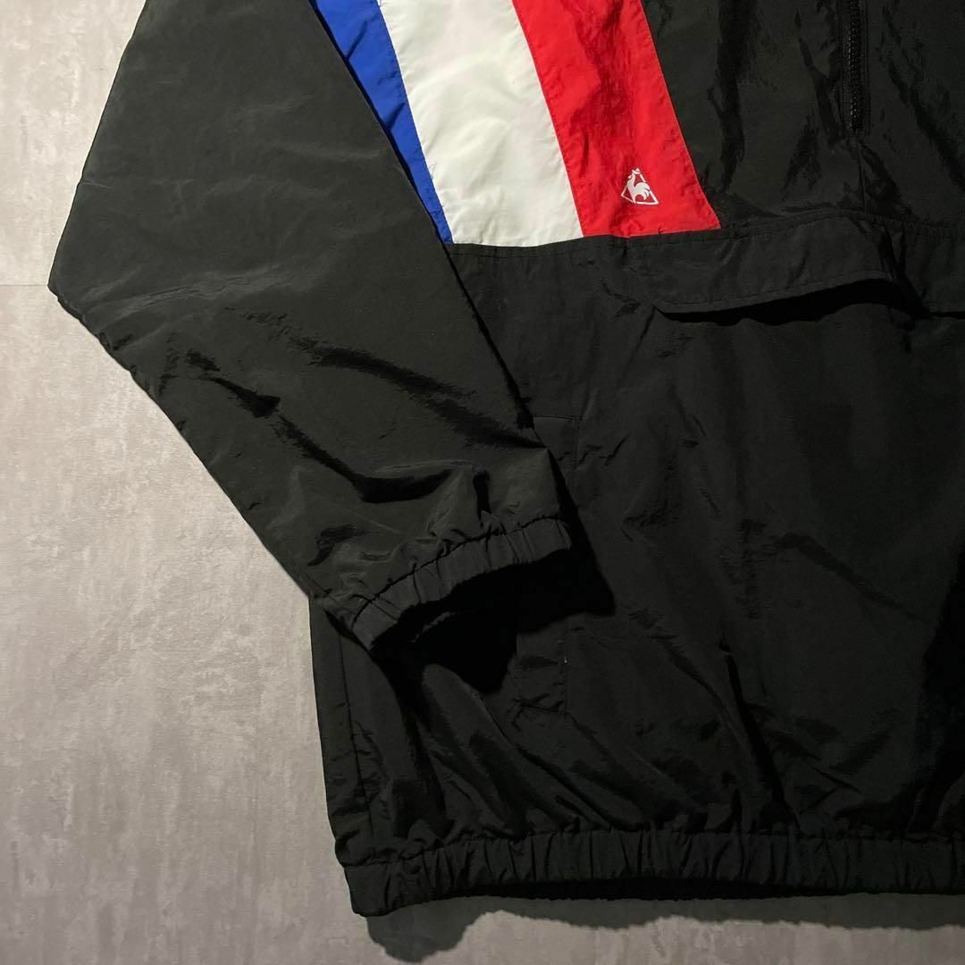 【le coq sportif】ハーフジップナイロンパーカー　テック系　L 黒