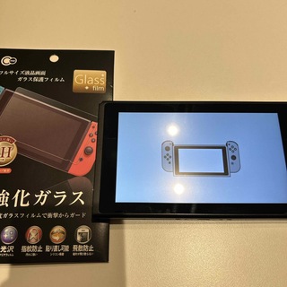ニンテンドースイッチ(Nintendo Switch)のニンテンドースイッチ　switch 本体　旧型　保護フィルム付(家庭用ゲーム機本体)