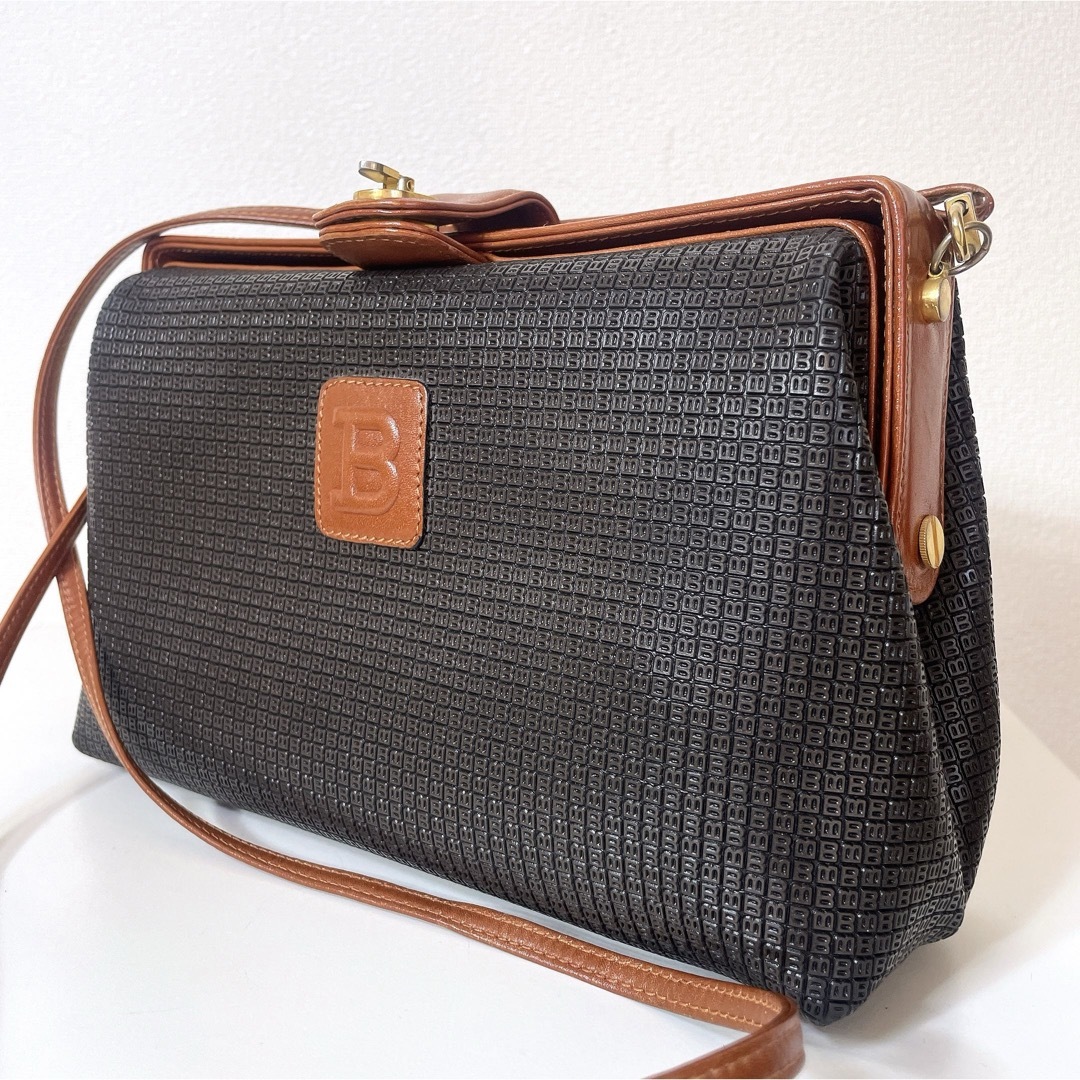 【美品】BALLY バリー ヴィンテージ ショルダーバッグ PVCレザー