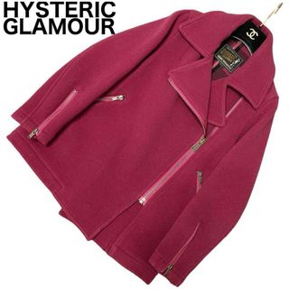 ヒステリックグラマー(HYSTERIC GLAMOUR)の美品　HYSTERIC GLAMOUR ライダースジャケット　ダブルブレスト(ライダースジャケット)