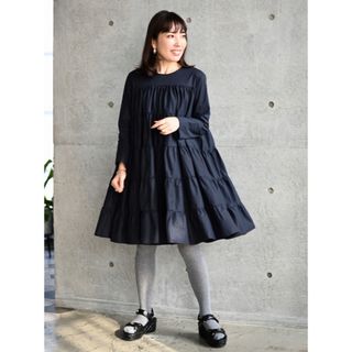 Drawer - Drawer libwool darkNavy フレアニットワンビース✨️の通販 ...