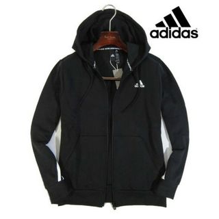 アディダス(adidas)の■新品■ アディダス adidas ジップアップフーディー スウェットパーカ 黒(パーカー)