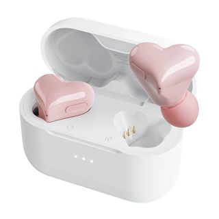 ♡min♡様専用　ハート型イヤホン　ピンク　Bluetooth  可愛い　(ヘッドフォン/イヤフォン)