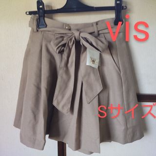 ヴィス(ViS)の【新品・未使用】ViS ヴィス  ギャザーショートパンツ キュロット プリーツ(ショートパンツ)