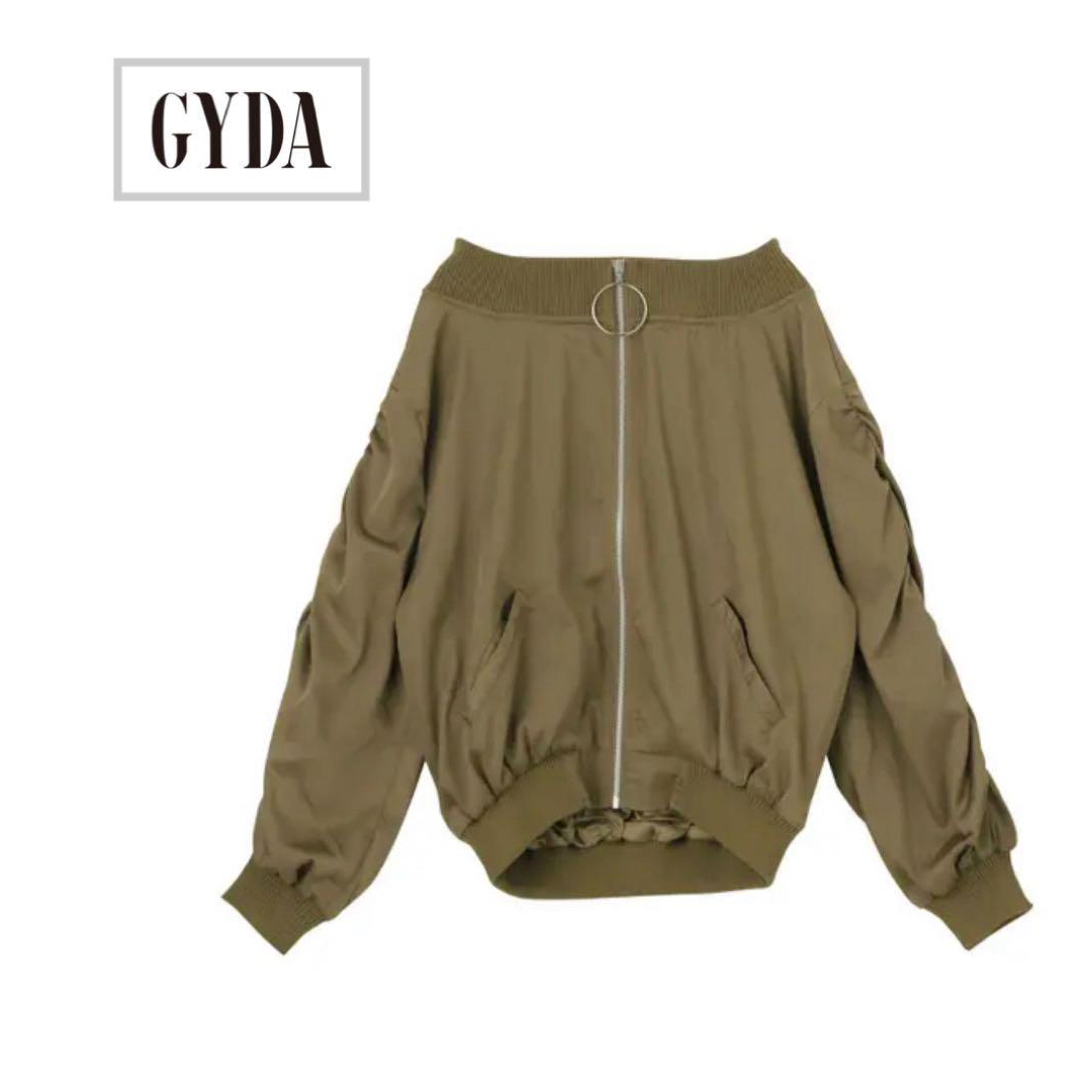 GYDA(ジェイダ)のGYDA ジェイダ　ナイロン　ジャケット　ブルゾン　ミリタリー　カーキ レディースのジャケット/アウター(ブルゾン)の商品写真