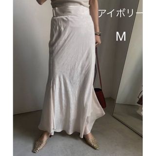 アメリヴィンテージ(Ameri VINTAGE)のAmeri VINTAGE SATIN JACQUARD FLARE SKIRT(ロングスカート)