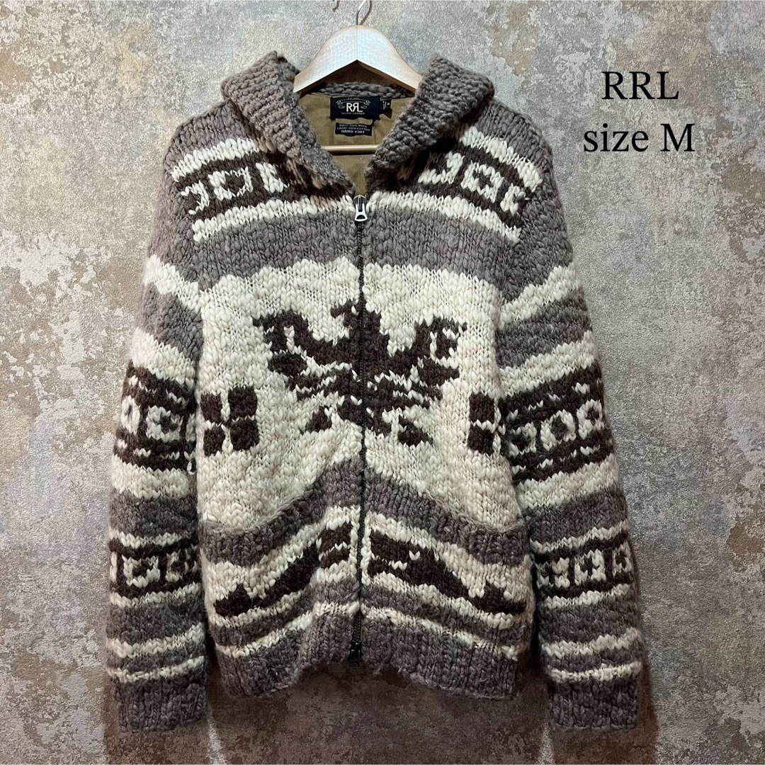 RRL(ダブルアールエル)のRRL ダブルアールエル ジップアップ カウチンニット パーカー メンズのトップス(カーディガン)の商品写真