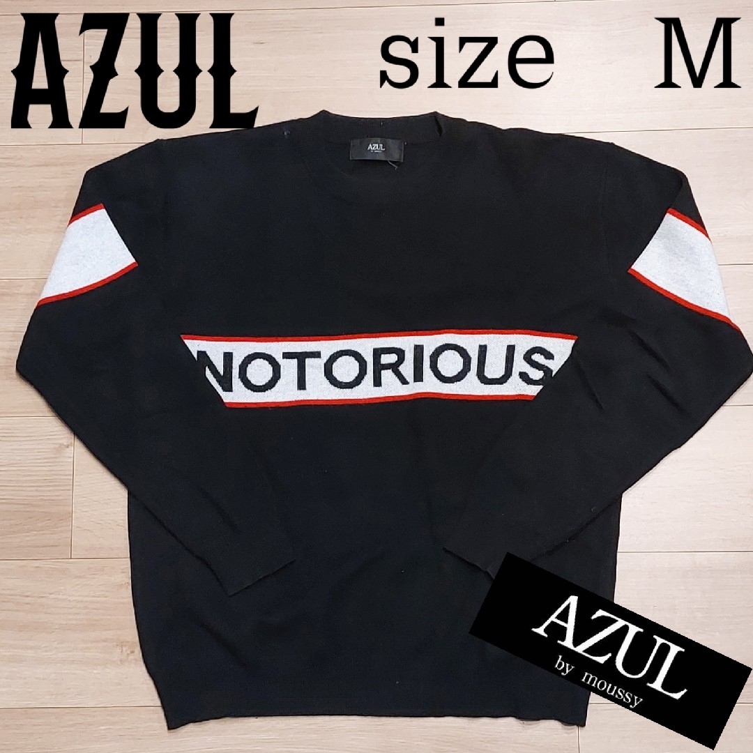 AZUL by moussy(アズールバイマウジー)の《値下げ中》《２４時間以内に発送》AZUL　ニットセーター　薄手 メンズのトップス(ニット/セーター)の商品写真
