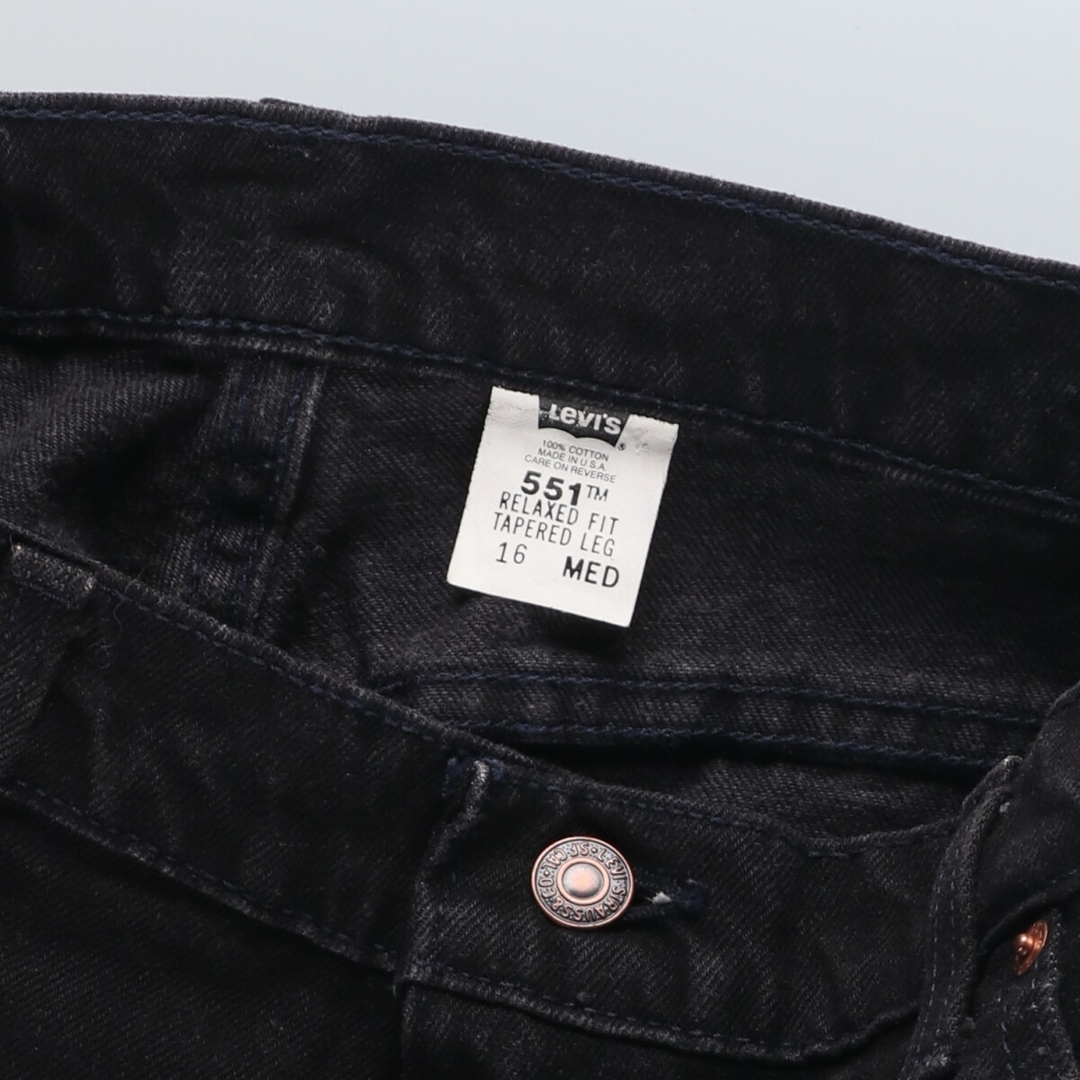 Levi's(リーバイス)の古着 90年代 リーバイス Levi's 551 RELAXED FIT TAPERED LEG ブラックデニム テーパードデニムパンツ USA製 レディースXL(w31) ヴィンテージ /eaa415056 レディースのパンツ(デニム/ジーンズ)の商品写真