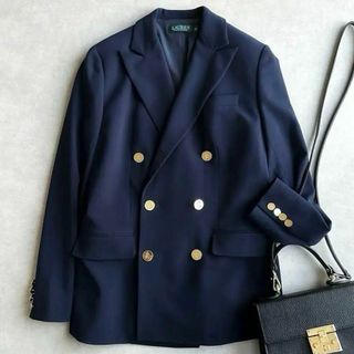 ラルフローレン(Ralph Lauren)の美品▲ローレンラルフローレン//ネイビーダブルジャケット 金ボタン(テーラードジャケット)