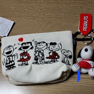 スヌーピー(SNOOPY)のスヌーピー　ポーチ　カラビナキーホルダー(キャラクターグッズ)