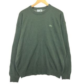 ラコステ(LACOSTE)の古着 80年代 ラコステ LACOSTE ウール×アクリルニットセーター 8 メンズXL ヴィンテージ /eaa415585(ニット/セーター)