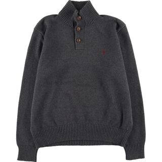 ラルフローレン(Ralph Lauren)の古着 ラルフローレン Ralph Lauren POLO by Ralph Lauren ハイネック コットンニットハーフボタンセーター メンズL /eaa389586(ニット/セーター)