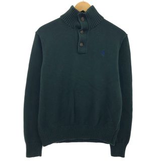 ラルフローレン(Ralph Lauren)の古着 ラルフローレン Ralph Lauren POLO RALPH LAUREN ハイネック コットンニットハーフボタンセーター メンズM /eaa415575(ニット/セーター)