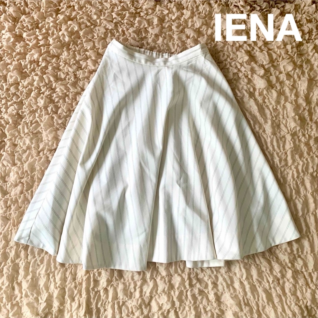 IENA(イエナ)の✨さらにお値下げ✨イエナ【IENA】ウール ストライプ フレアスカート レディースのスカート(ひざ丈スカート)の商品写真