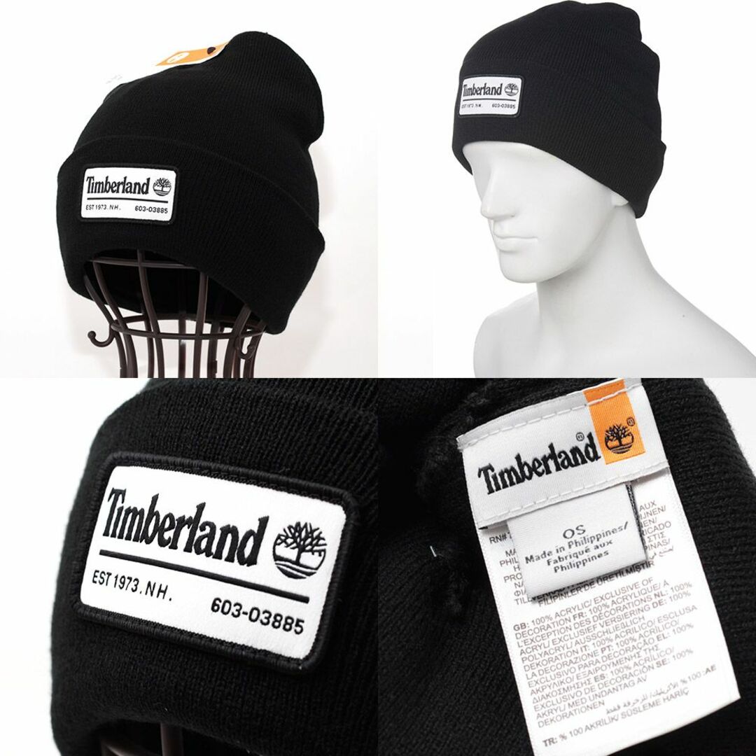 Timberland(ティンバーランド)のニットキャップ 帽子 ティンバーランド ブラック 2PFJW-01 USA メンズの帽子(ニット帽/ビーニー)の商品写真