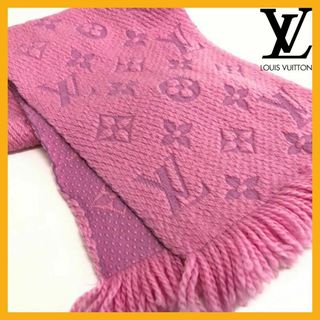 素材ウール94%シルク6%【LOUIS VUITTON】ロゴマニアマフラー❤️ユニセックス❤️お買い得品