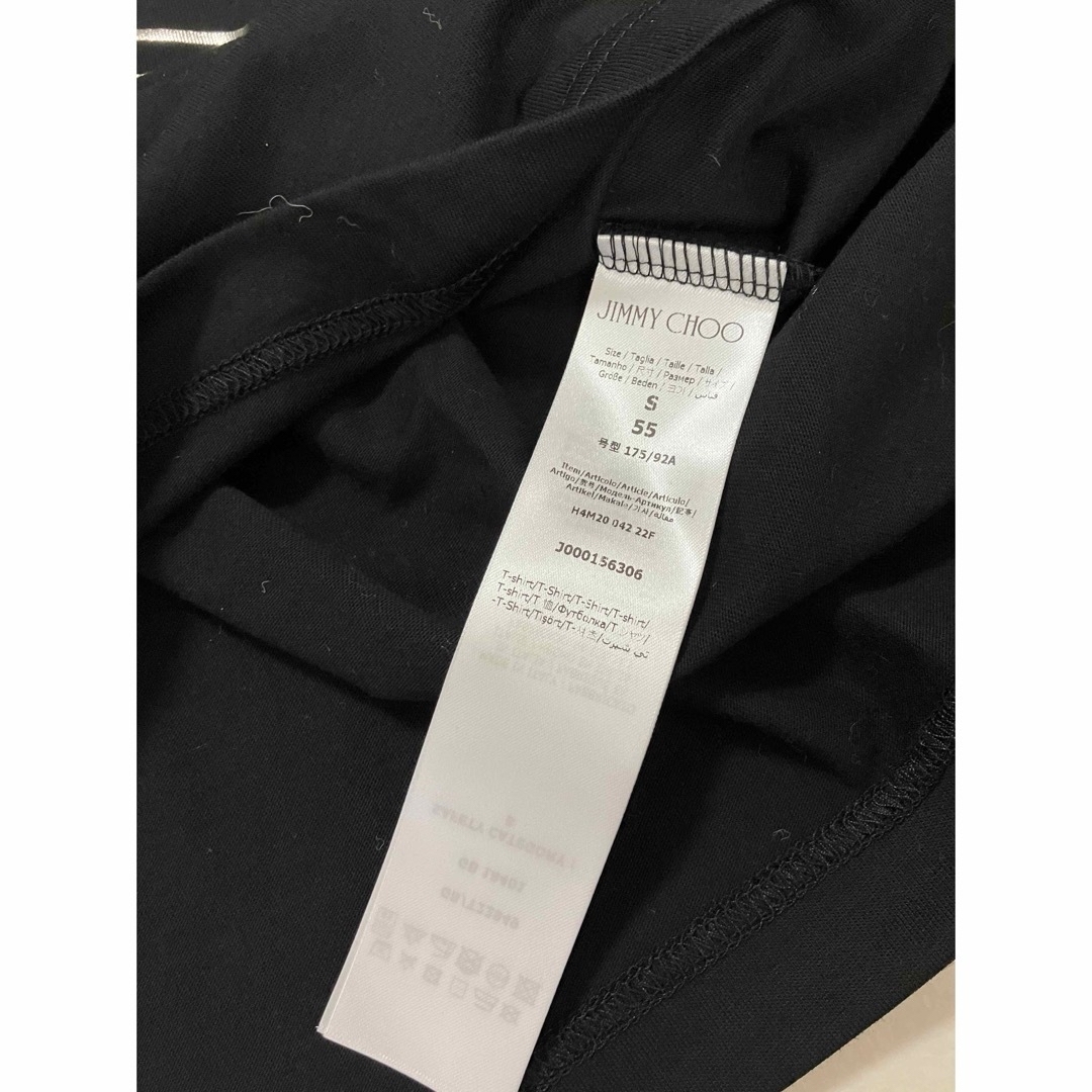 JIMMY CHOO(ジミーチュウ)の新品未使用　ジミーチュウ　JIMMY CHOO Tシャツ　Sサイズ　ブラック レディースのトップス(Tシャツ(半袖/袖なし))の商品写真