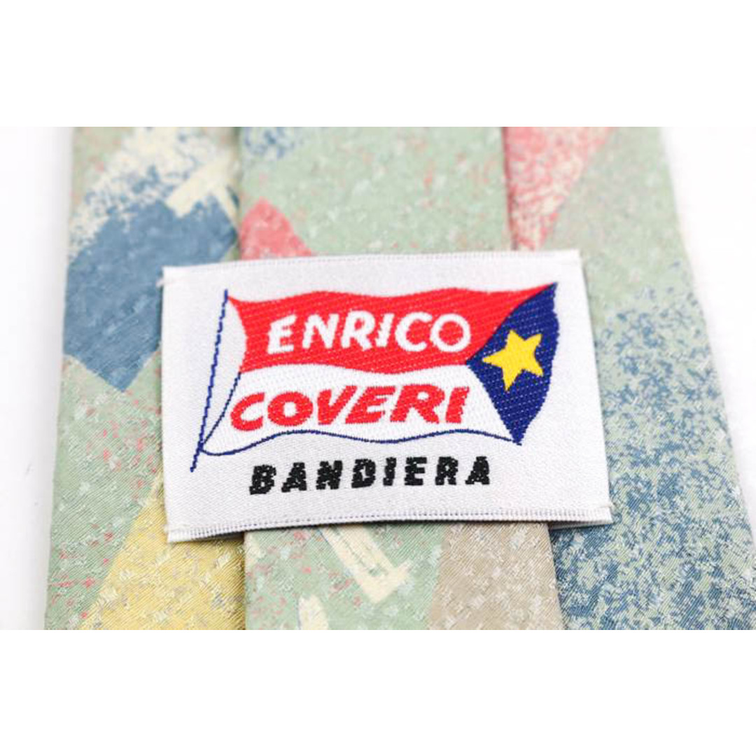 ENRICO COVERI(エンリココベリ)のエンリコ・コベリ ブランド ネクタイ シルク 総柄 メンズ グリーン Enrico Coveri メンズのファッション小物(ネクタイ)の商品写真