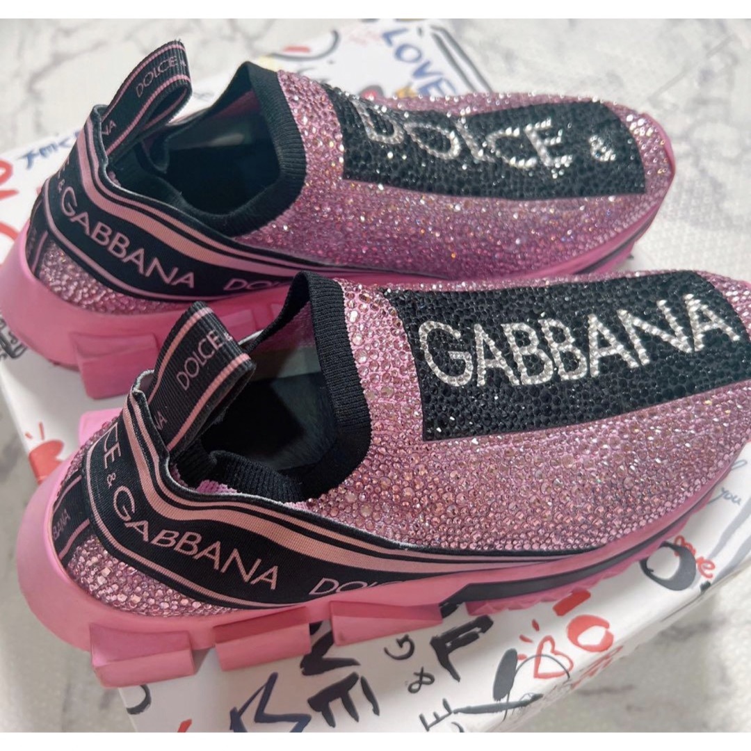 DOLCE&GABBANA(ドルチェアンドガッバーナ)のドルガバ DOLCE&GABBANA ソレントスニーカー スワロ ストーン レディースの靴/シューズ(スニーカー)の商品写真