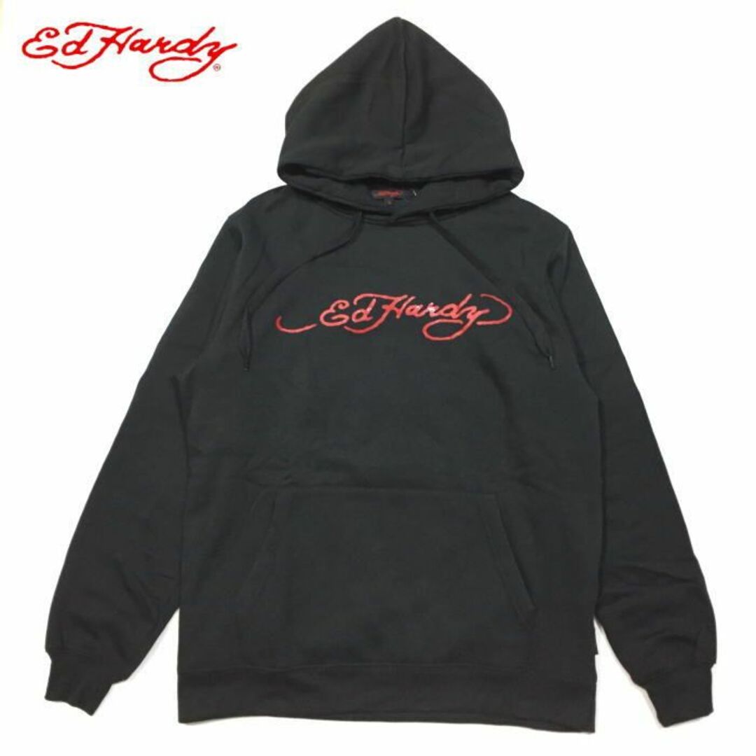 Ed Hardy(エドハーディー)の新品 黒 Ｍ エドハーディー Ed Hardy 裏起毛 セットアップ 上下セット メンズのスーツ(セットアップ)の商品写真