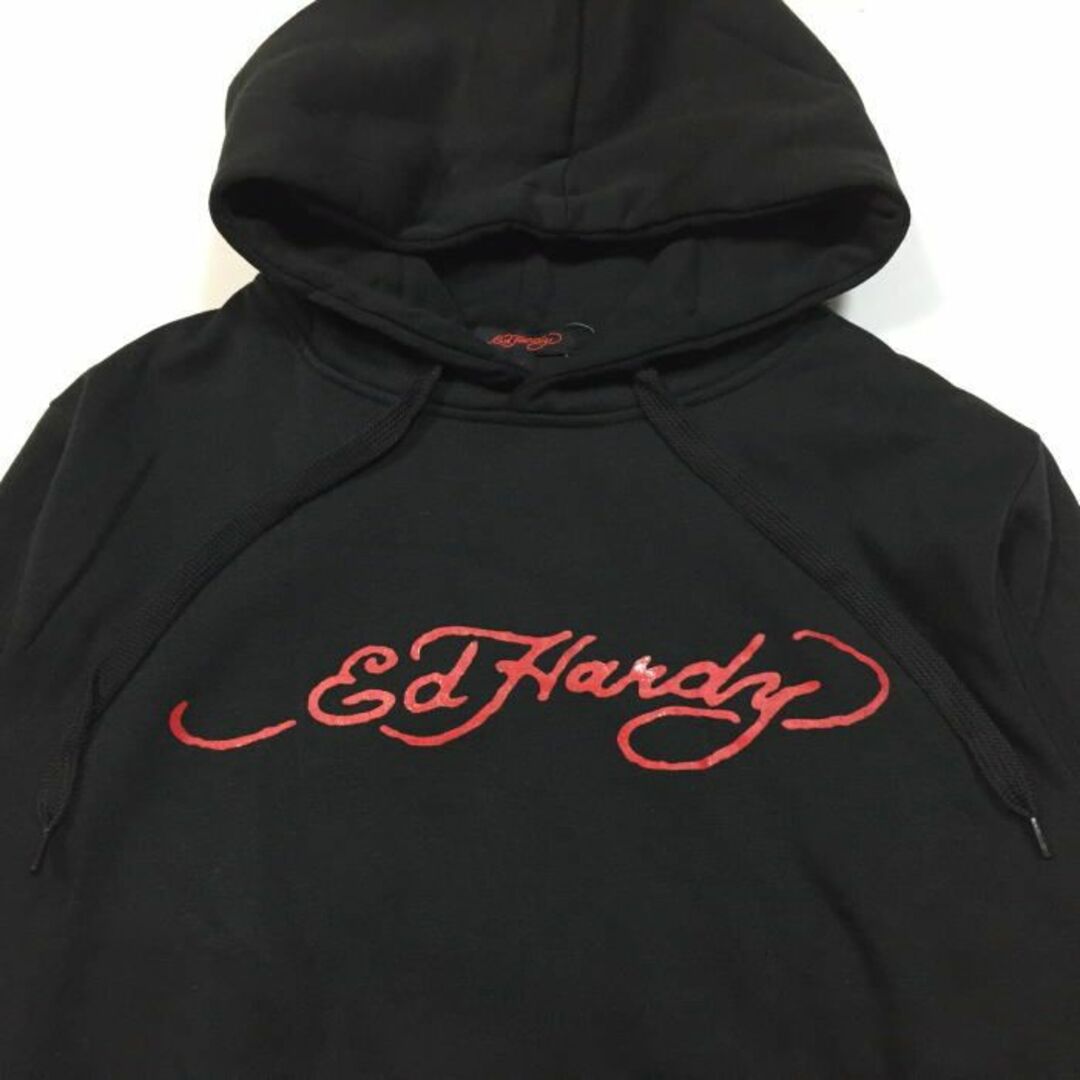 Ed Hardy(エドハーディー)の新品 黒 Ｍ エドハーディー Ed Hardy 裏起毛 セットアップ 上下セット メンズのスーツ(セットアップ)の商品写真